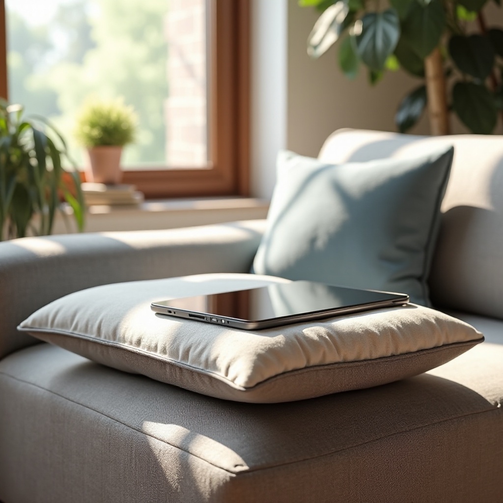 Tablet Kissen Material Fütterung